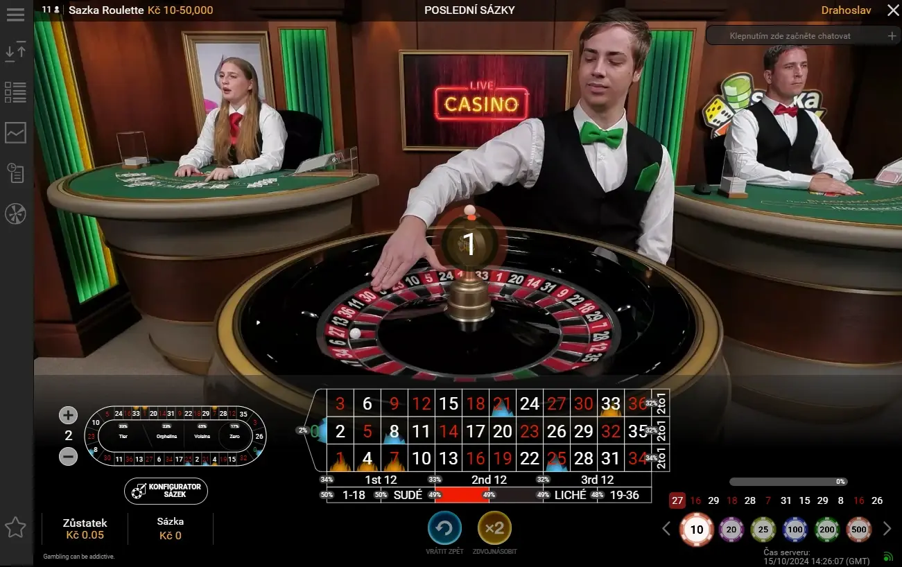 Live casino ruleta – interaktivní sázení s krupiérem a přehledným herním rozhraním Živá ruleta v online kasinu s krupiérem, herním stolem a rozhraním pro sázení